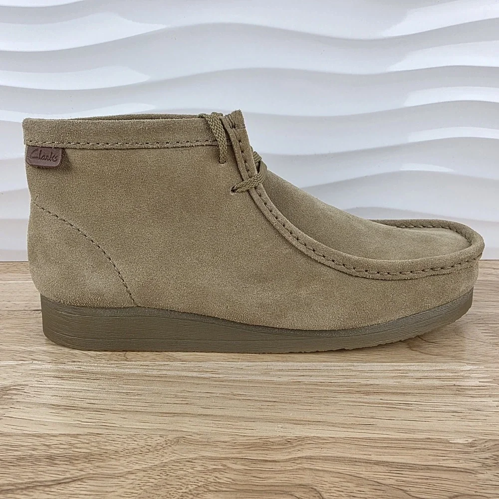 Clarks Wallaston Chukka Boots Mens Size 11.5 Dark Sand Suede Wallabee Style